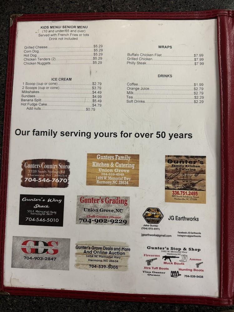 Gunter's Family Kitchen & Catering Menu image 4